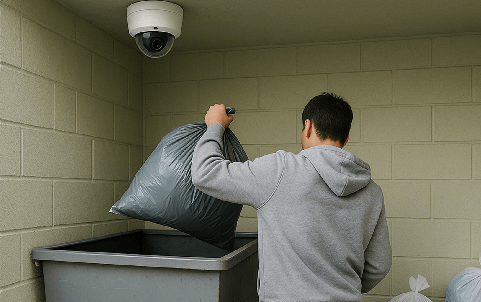 ごみ置き場での不法投棄対策事例