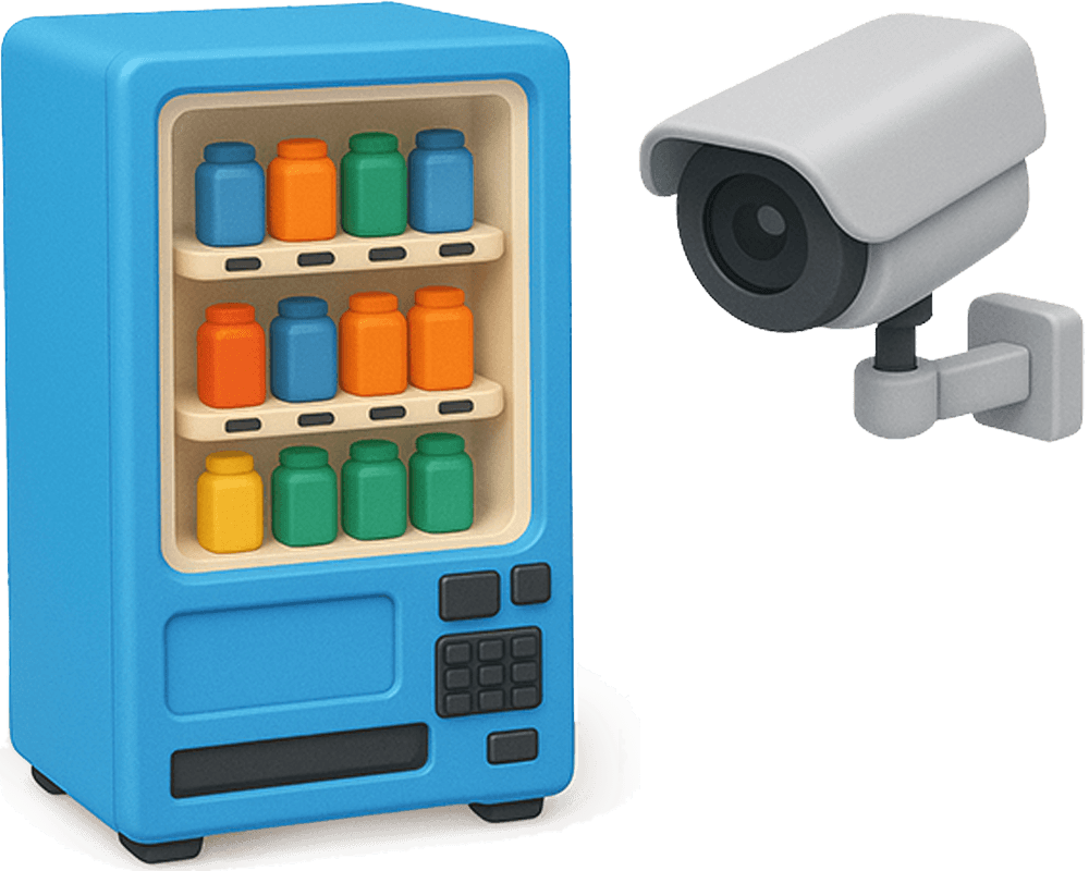 防犯カメラと自販機の無料設置サービス