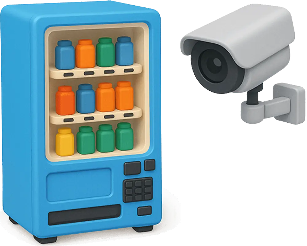 防犯カメラと自販機の無料設置サービス