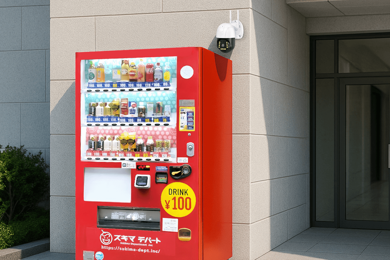 防犯カメラ搭載自販機サービスの概要